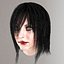 女性头发lowpoly 3种颜色