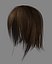 女性头发lowpoly 3种颜色