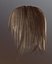 女性头发lowpoly 3种颜色