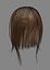 女性头发lowpoly 3种颜色