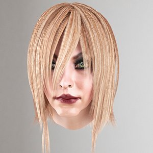 female hair 3 colors model