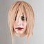 女性头发lowpoly 3种颜色