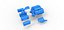 Motor Diecast V8 com duplo Supercharger Escala 1 a 25