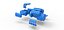 Motor Diecast V8 com duplo Supercharger Escala 1 a 25