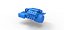Motor Diecast V8 com duplo Supercharger Escala 1 a 25