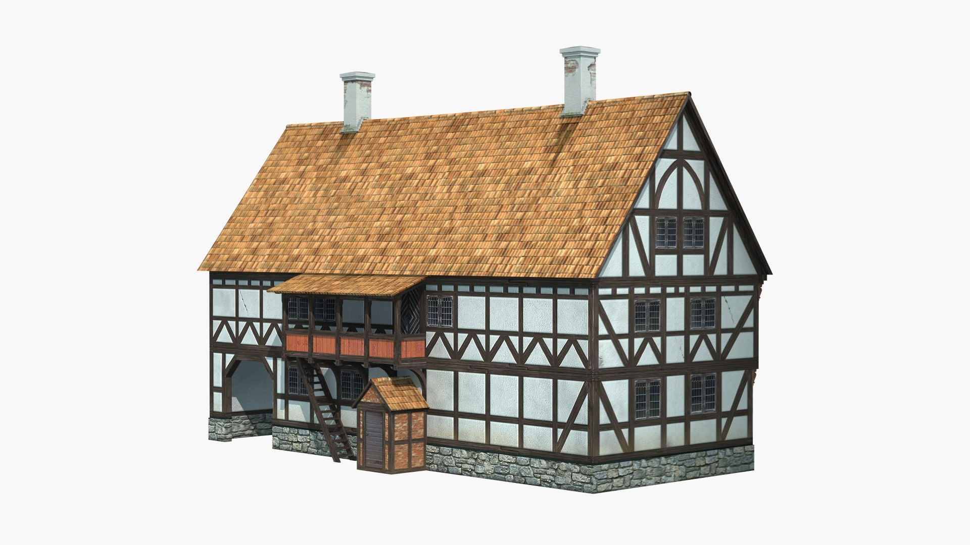 3D Model House 17th Century - TurboSquid 2057454