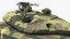 3D Tactical Armored Fighting Tank Camouflage Green Rigged