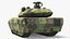 3D Tactical Armored Fighting Tank Camouflage Green Rigged