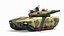 3D Tactical Armored Fighting Tank Camouflage Green Rigged
