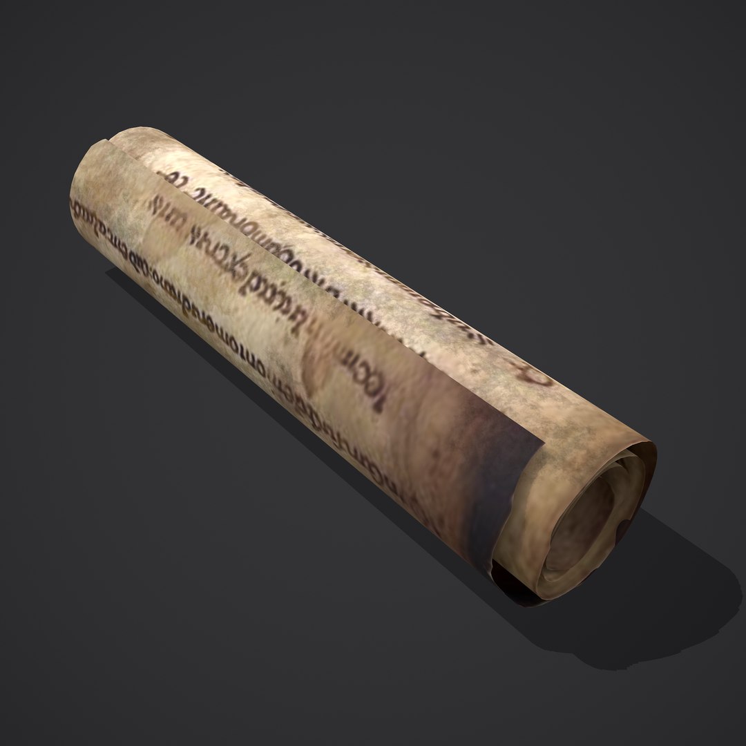 Scroll The Psalter Of St Columbia 3D Model - TurboSquid 1731671