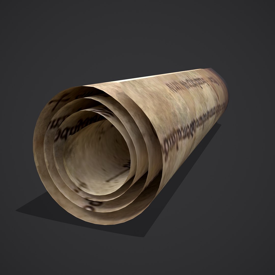 Scroll The Psalter Of St Columbia 3D Model - TurboSquid 1731671