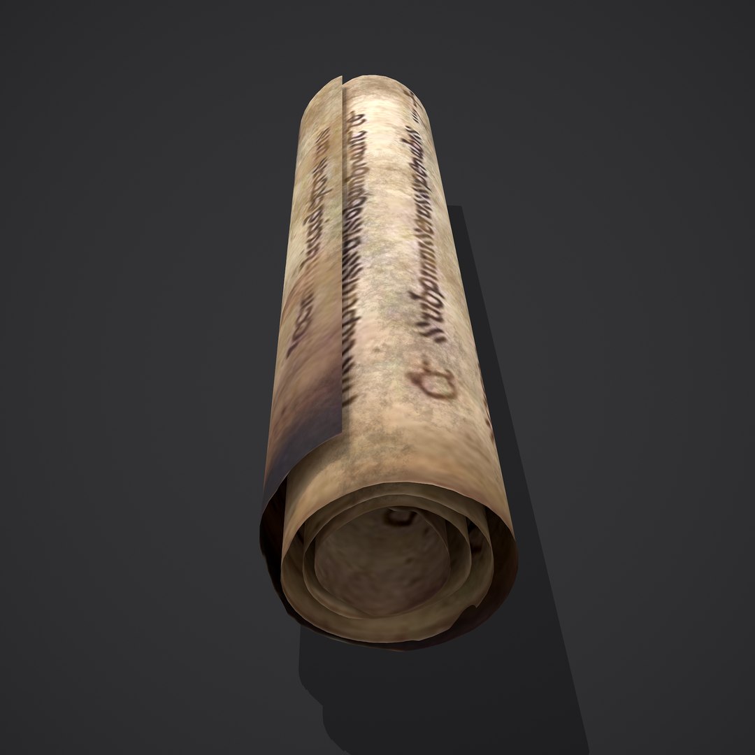 Scroll The Psalter Of St Columbia 3D Model - TurboSquid 1731671