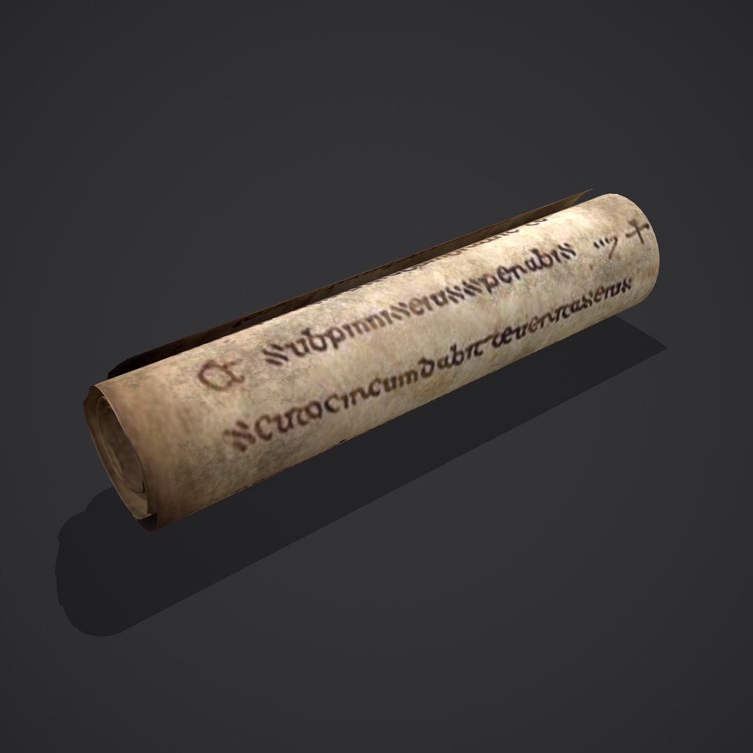 Scroll The Psalter Of St Columbia 3D Model - TurboSquid 1731671