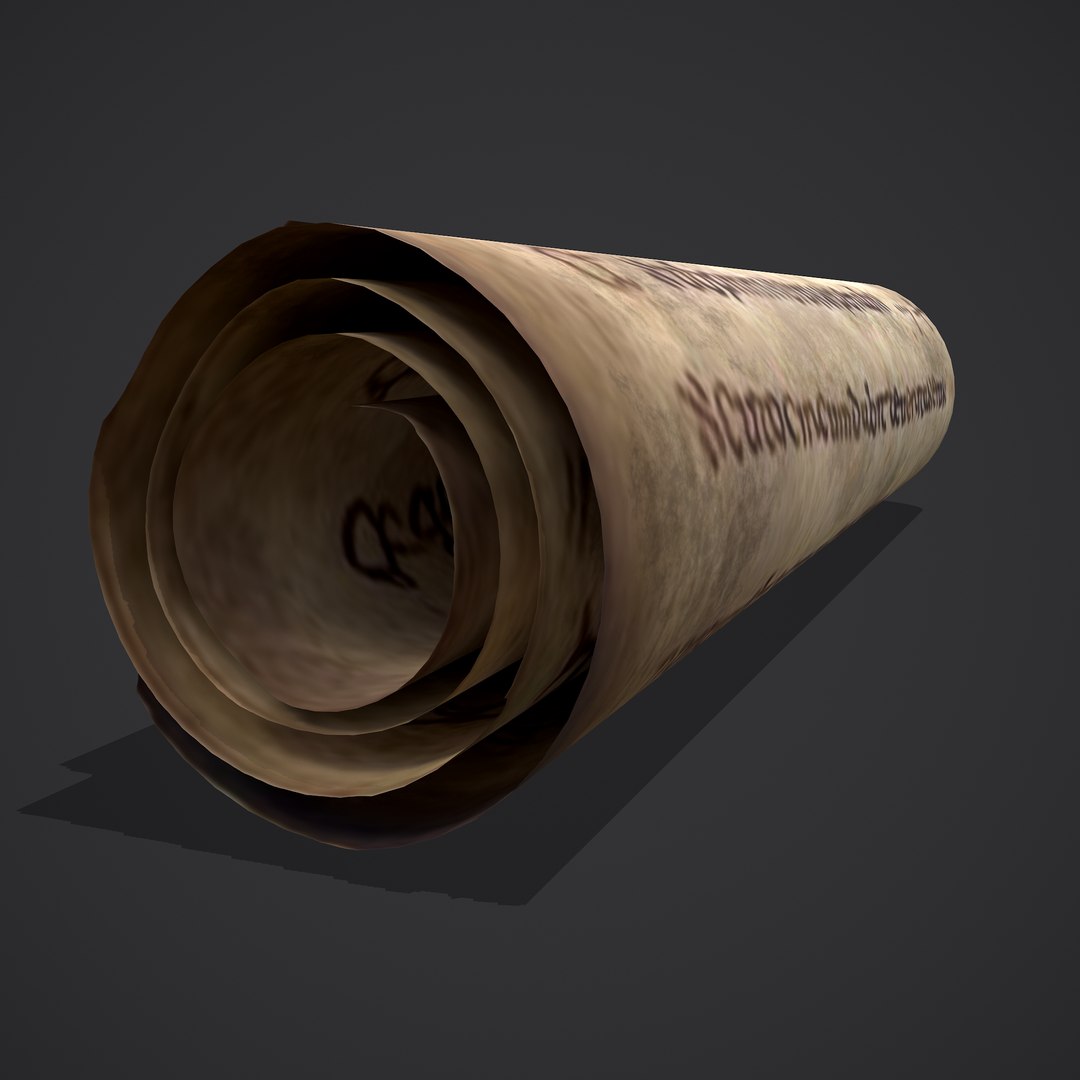 Scroll The Psalter Of St Columbia 3D Model - TurboSquid 1731671