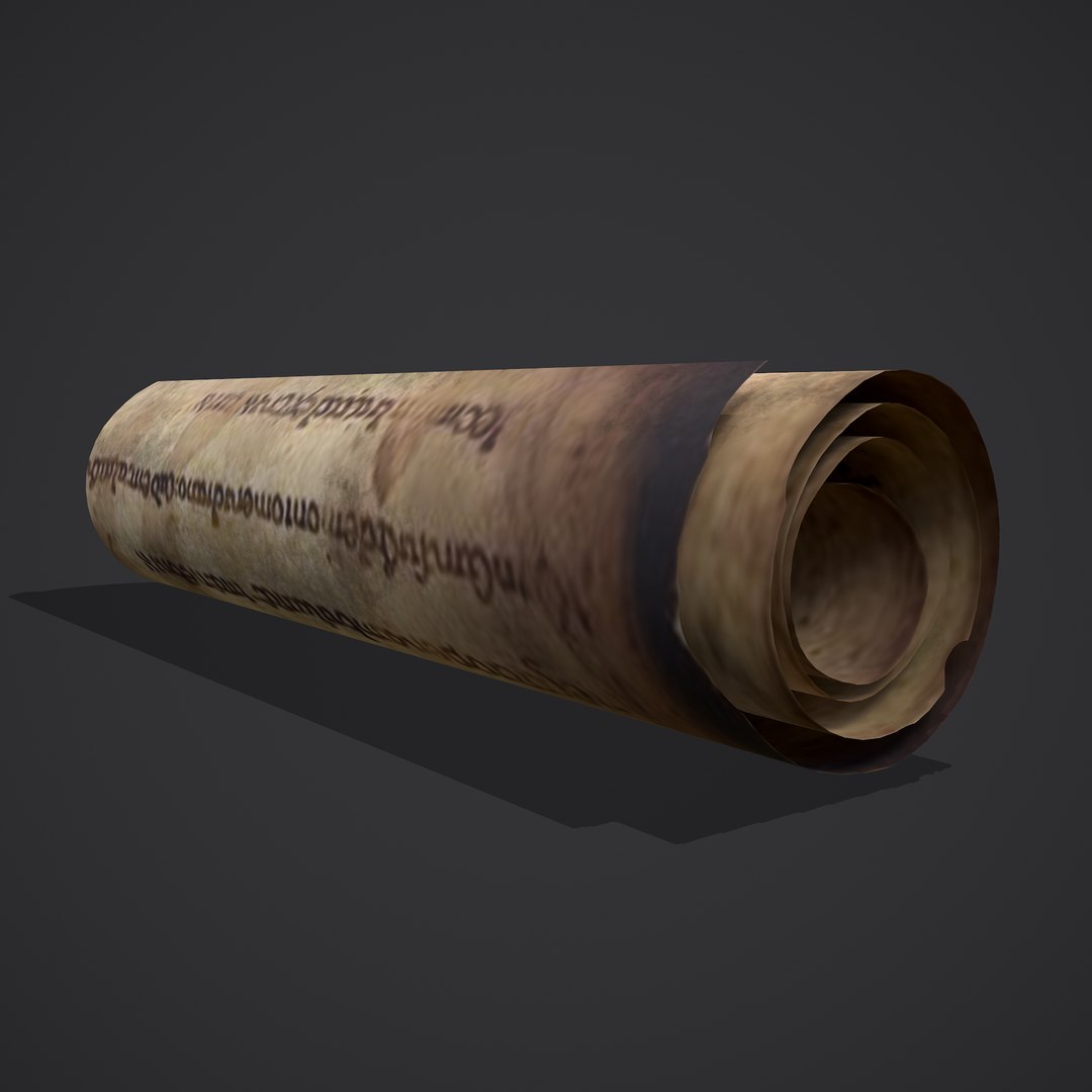 Scroll The Psalter Of St Columbia 3D Model - TurboSquid 1731671