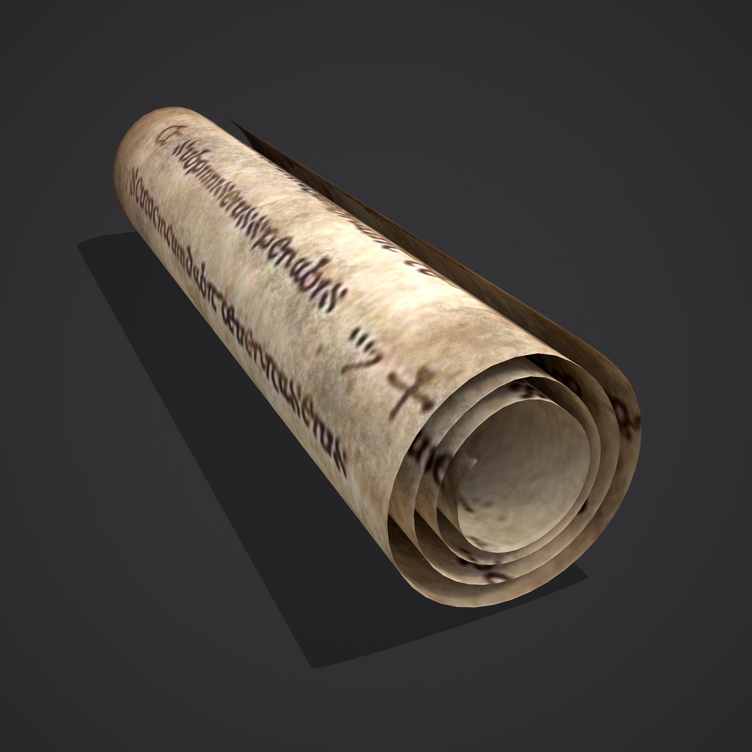 Scroll The Psalter Of St Columbia 3D Model - TurboSquid 1731671