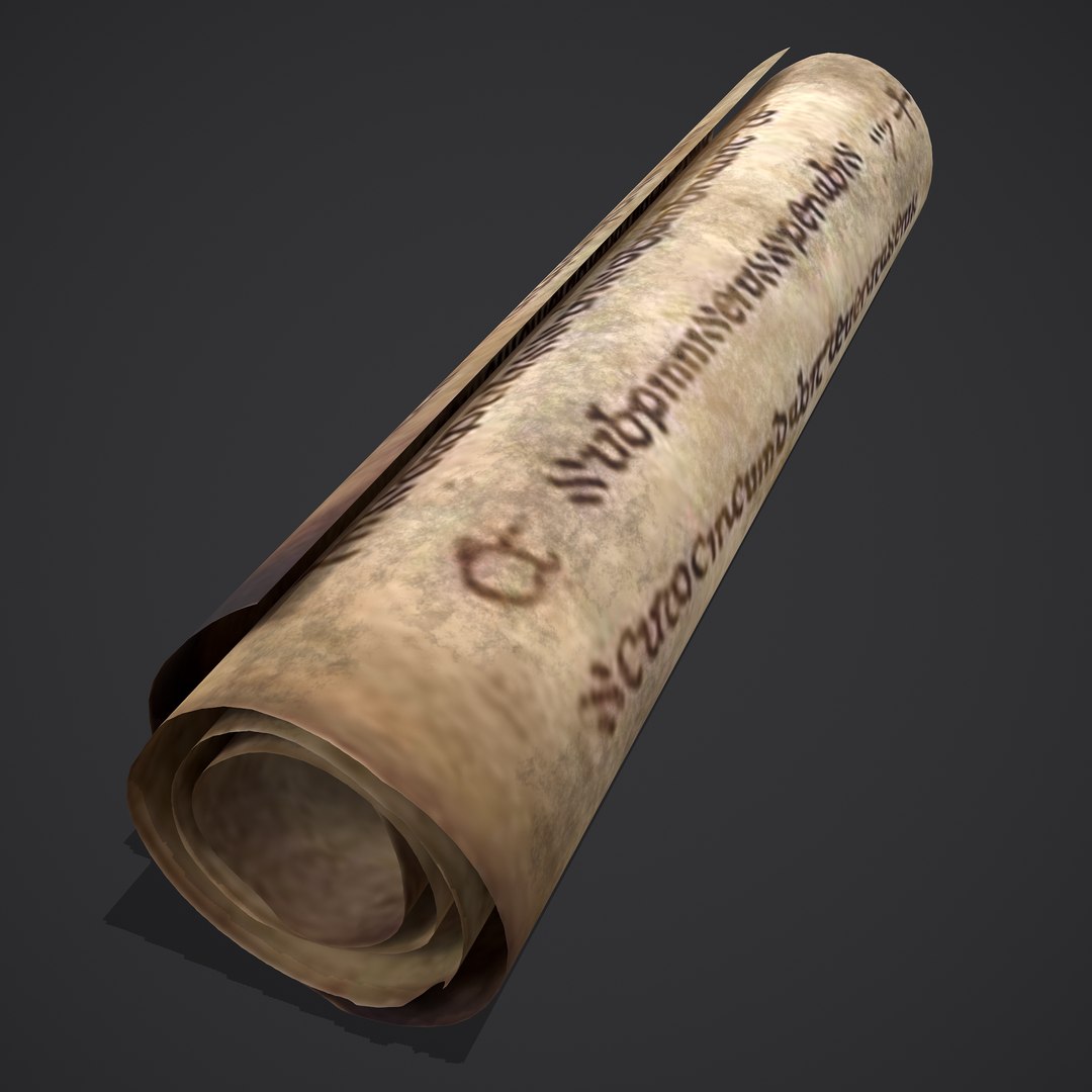 Scroll The Psalter Of St Columbia 3D Model - TurboSquid 1731671