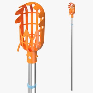 3D model Fruit Picker Pole with Plastic Basket