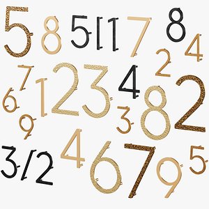 3D model Numbers on the door of the apartment letterboxese