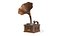 Old vinyl plate player gramophone