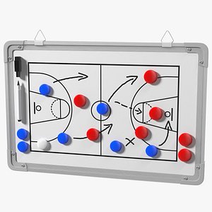 3D Basketball Coaching Board with Game Plan Fur