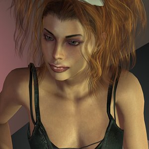 realistic fashion rigged 3D model