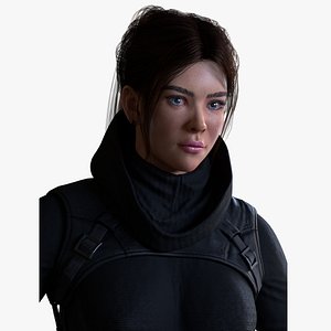 Spy Girl - Game Ready VR AR low-poly 3d model