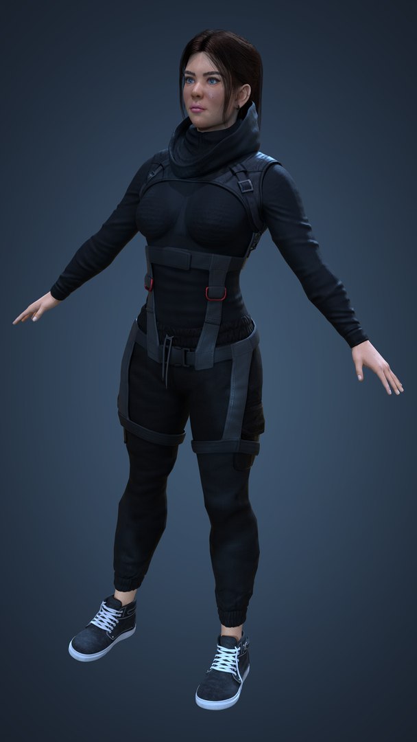 3D Spy Girl - Game Ready VR AR Low-poly 3d Model - TurboSquid 2070188
