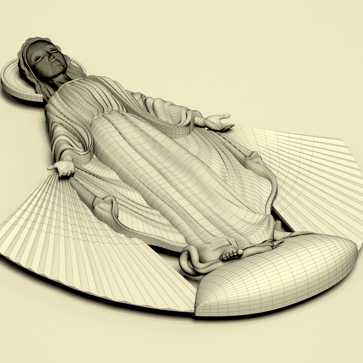 3d virgin mary model