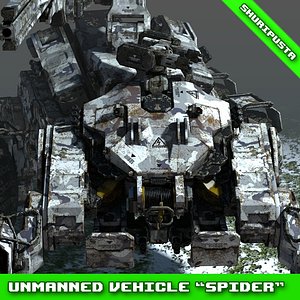 3D model concept unmanned vehicle spider