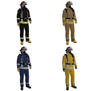 Fireman LOD2 Rigged Pack