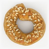 Sesame Ring Cookie - 3D Scanned
