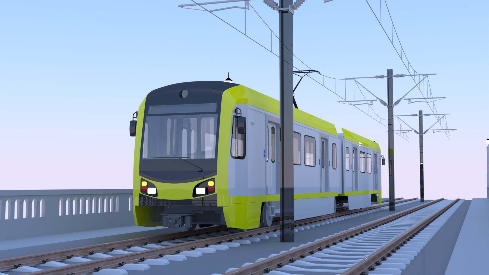 3D LA Light Rail Bridge II TurboSquid 2246118