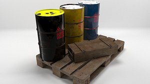 toxic barrels 3D model