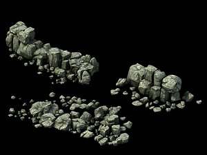 3D stone rocks mountains