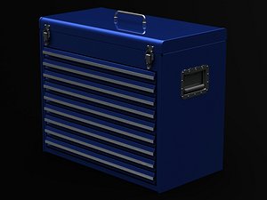 3D Metal Portable Tool Box with Drawers model