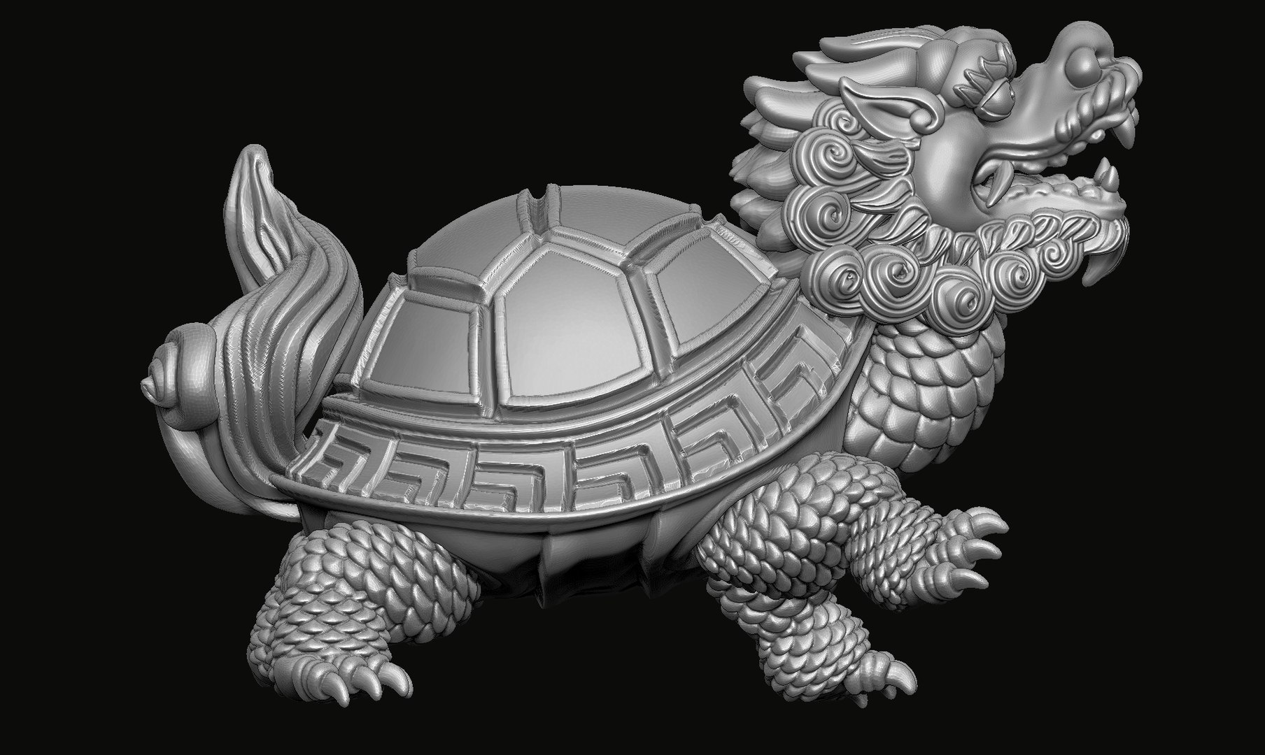 THE DRAGON TURTLE STATUE 3D PRINT MODEL 3D 모델 - TurboSquid 2029781