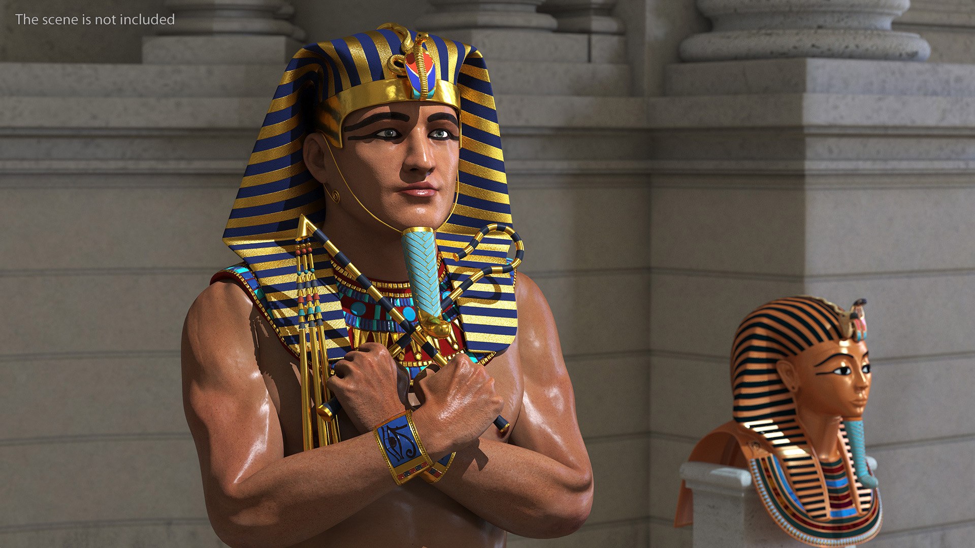 3D Egyptian Pharaoh Rigged for Maya - TurboSquid 2113001