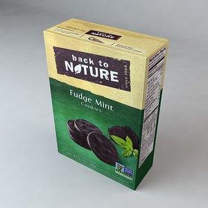 3d model box nature fudge mint