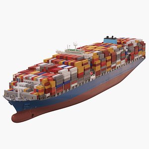 Large Container Ship High-Detail