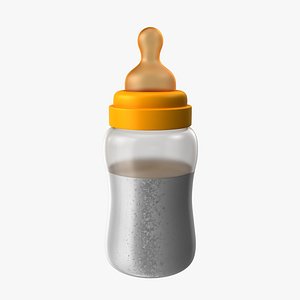 Baby Bottle Cartoon Yellow 3D model