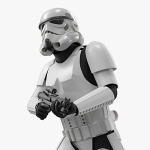 Star Wars Imperial Stormtrooper Running with Blaster 3D model