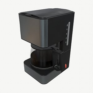 3D model low-poly coffee maker