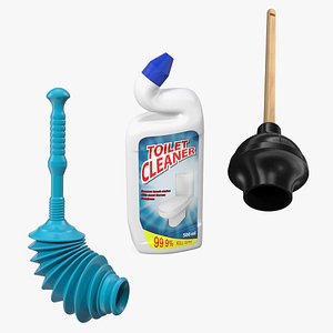 3D Toilet Bowl Cleaner with Clearing Tools Collection