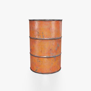 3D Steel Barrel - Orange - Dirty