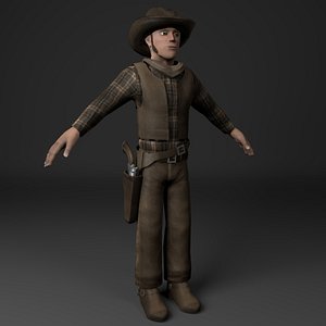 3D cowboy character