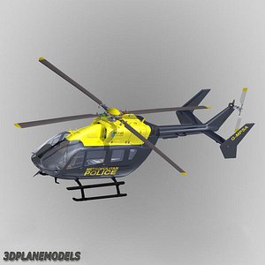 eurocopter ec-145 uk police 3d model