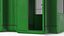 Urban Service Booth with Side Awning Green
