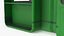 Urban Service Booth with Side Awning Green