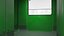 Urban Service Booth with Side Awning Green